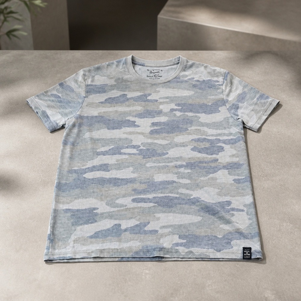 Lucky Brand Venice Burnout Camo Print T-Shirt